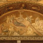 nativity scene in mosaic
