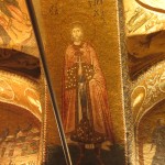 Byzantine mosaic of saint, chora church Istanbul